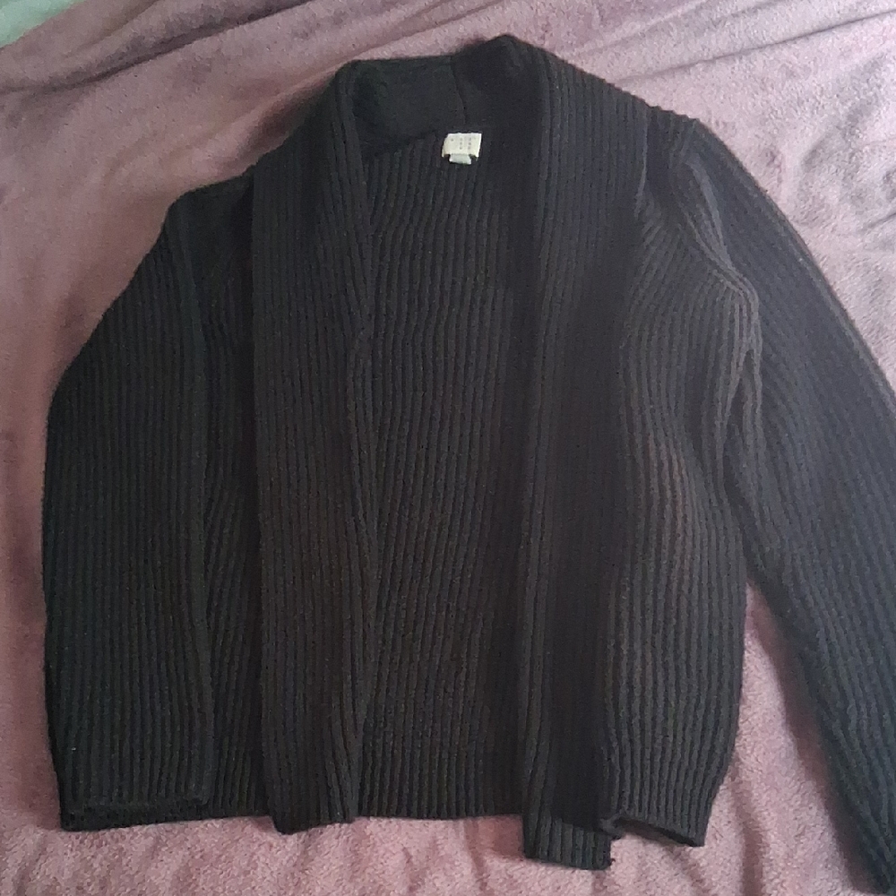 A.New.Day Black Ribbed Cardigan